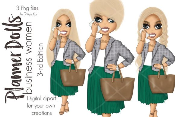 Business Woman Planner Dolls