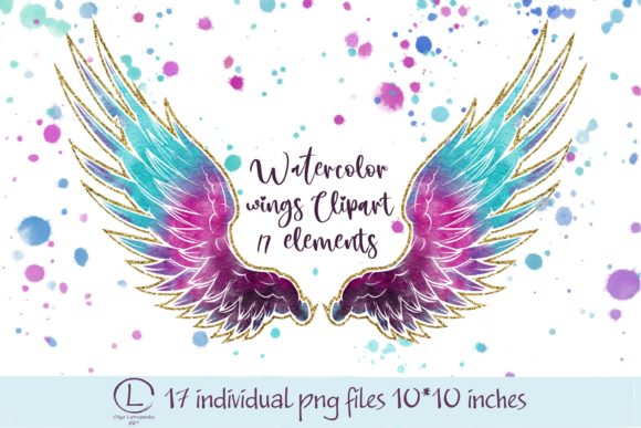 Enhance Your Creative Projects with Wings Watercolor and Angel Wings Clipart