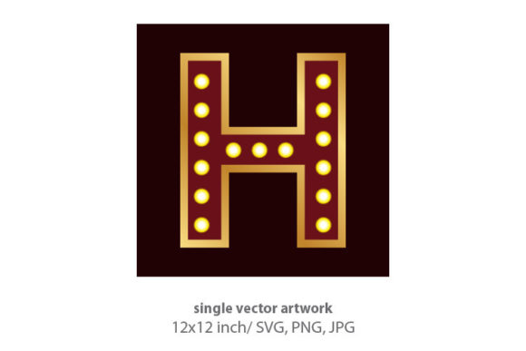 Lights Bulbs Inside Decorative Letter H