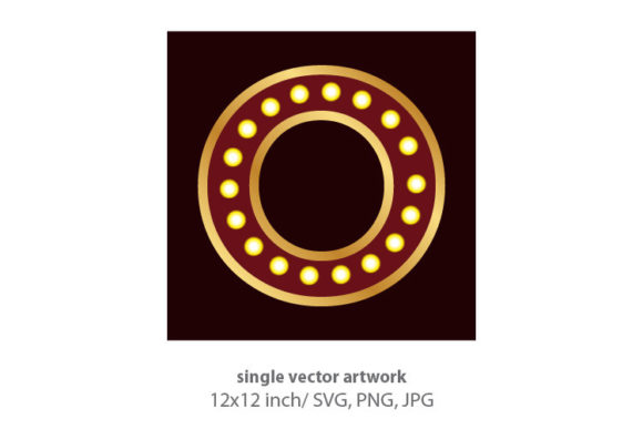 Lights Bulbs Inside Decorative Letter O: A Versatile Digital Asset for Creative Projects