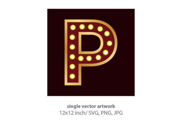 Lights Bulbs Inside Decorative Letter P: A Creative and Versatile Design Element