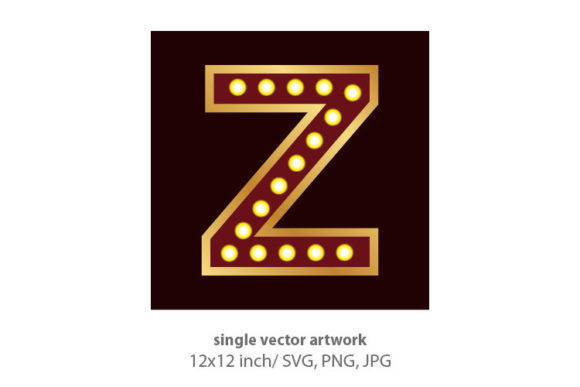 Lights Bulbs Inside Decorative Letter Z