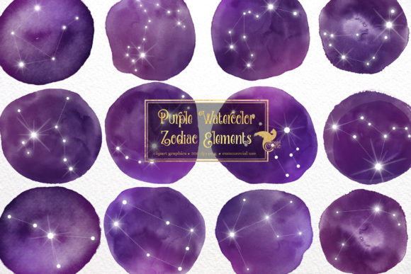 Purple Watercolor Zodiac Clipart: A Unique Blend of Art and Function