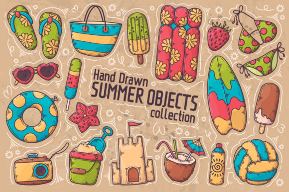 Summer Objects Collection: Creative Tools for Your Design Projects