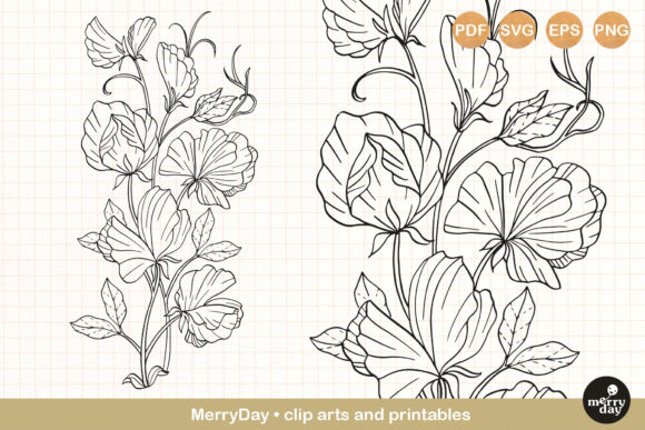Sweet Pea Flower Clip Art: A Versatile Design Resource for Creative Projects