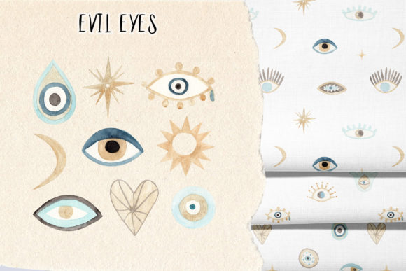 Watercolor Evil Eye - Nazar Cliparts: A Unique Blend of Art and Functionality